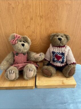 Vintage Boyds Bears Lot Matthew 1996 & Virginia Thistlebeary Plush Jointed